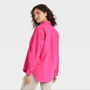 Pink flannel oversized NWT